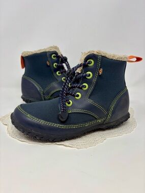 BOGS Waterproof Neoprene Bungee Lace Insulated Rain Snow Boots Dark Blue